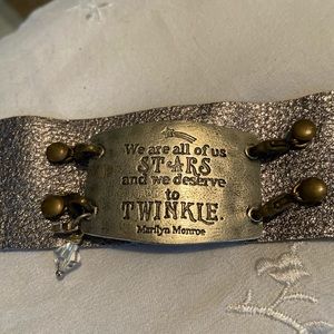 Leather bracelet with charm